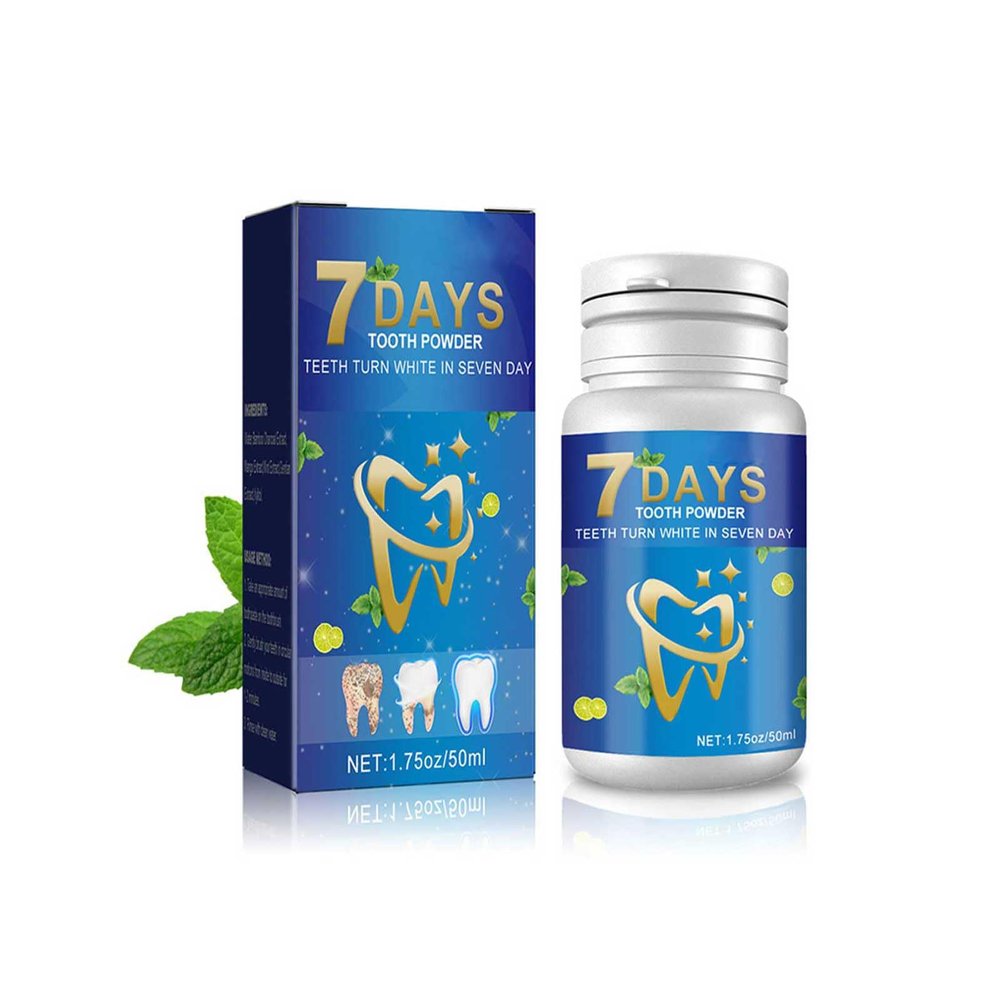 7 Days Tooth Cleaning Powder,Tooth Whitening Effective Remover Stains from Coffee,Baking Soda Tooth Powder,Teeth Whitening Powder for Sensitive Teeth,Mint Refreshing (1PCS)