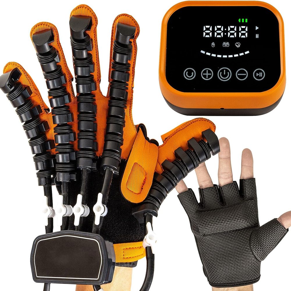 Hand Robotic Rehabilitation Device Stroke Hand Therapy Equipment Cerebral Palsy Equipment Hand Physical Therapy Device Mirror Mode for Relief Cramps