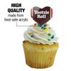 Tootsie Roll Wrapper Heart Love Cupcake Picks Toppers Decoration Set of 6 view 3