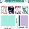 24 Pcs Religious Gift Bags Bible Gift Paper Bags with 24 Tissues Bible Verse Paper Bags with Handles Inspirational Flower Christian Gift Bags Bulk for Women Birthday Wedding Baptism Spring Party Favor view 2