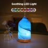 Essential Oil Diffuser Hand Blown Glass Aromatherapy Diffuser - Ultrasonic Cool Mist Scent Aroma Diffuser, Whisper Quiet with Auto Shut-Off, Timer Setting &7 Colors Night Light for Home view 2
