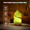 Essential Oil Diffuser Hand Blown Glass Aromatherapy Diffuser - Ultrasonic Cool Mist Scent Aroma Diffuser, Whisper Quiet with Auto Shut-Off, Timer Setting &7 Colors Night Light for Home view 3