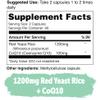 100% Natural Red Yeast Rice 1200 mg with CoQ10 100 mg, 2 in 1, Maintain Healthy Cholesterol Levels - 120 Veggie Capsules (2-Pack) view 3