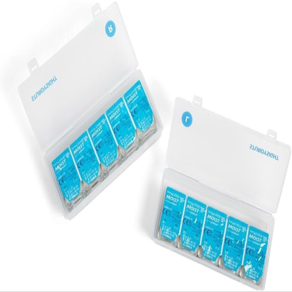STURDYSIGHT 2-Pack Contact Lens Case Organizer | Holds 20 Lenses Each | Portable Storage Box for Contacts | Fits All Brands