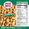 BEER NUTS The Nuts Nutstack Trio - Original Peanuts, Cashews and Mixed Nuts - Travel Size Sweet & Salty Bar Nuts - Gluten Free, Kosher, Low Sodium Snack Made In The USA - 3Pack Resealable Cans,36.5oz view 3