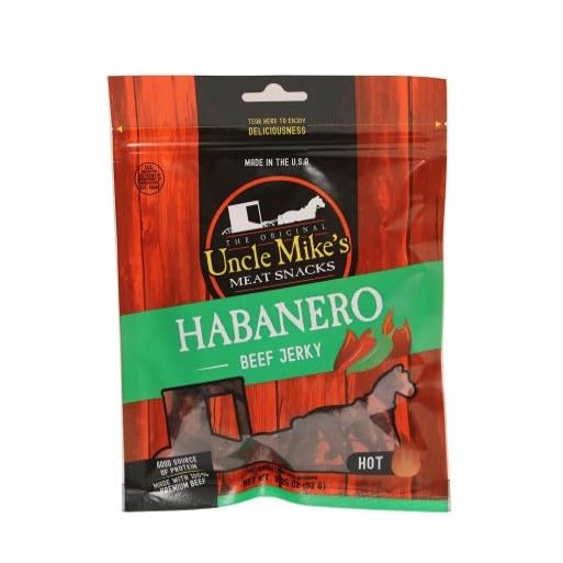 The Original Uncle Mike's Meat Snacks - Habanero Beef Jerky 3.25oz Bag