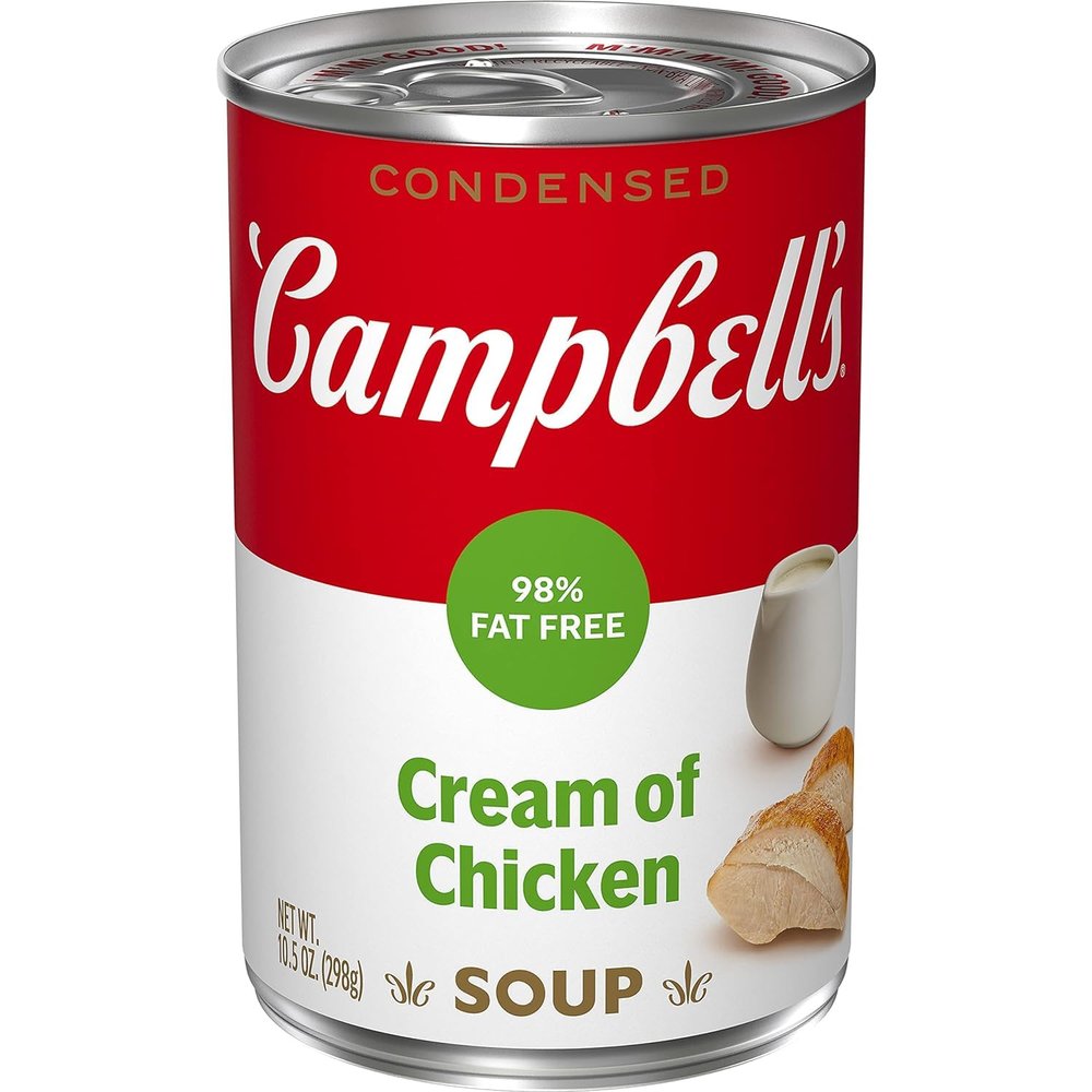 Campbells Condensed 98% Fat-Free Cream of Chicken Soup, 10.5 (Pack of 6)