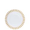 EcoQuality 10" inch Round White Plastic Plates with Gold Linear Design - Disposable China Like Party Plates, Heavy Duty Dinner Plates, Salad Plate, Dessert, Wedding, Serveware (90) view 1