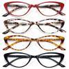 EYEURL 4-Pack Cat Eye Reading Glasses for Women Blue Light Blocking Fashion Computer Glasses Anti-Glare Cat Eye Readers For Women,1.5 view 1