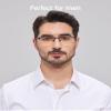 ANRRI Blue Light Glasses for Men Semi Rimless Glasses Lightweight Metal Frame Computer Gaming UV Blocking Black-Gold Eyewear view 3