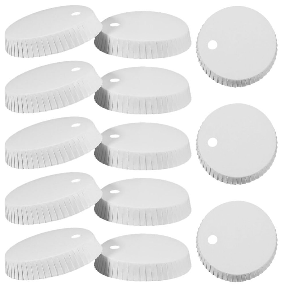 200pcs Disposable Paper Cup Lids Paper Covers for Cups for Coffee Juice Iced Tea Sturdy and Stackable Design for Home Hotel Restaurant Use