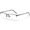 ANRRI Blue Light Glasses Mens Rectangle Semi Rimless Glasses Computer Gaming glasses for men Lightweight Titanium Black Eyewear view 1