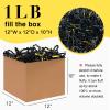 Corlcol 1LB Crinkle Cut Paper Shred Filler for Gift Box Bag and Basket On Holidays(Black&Gold) view 2