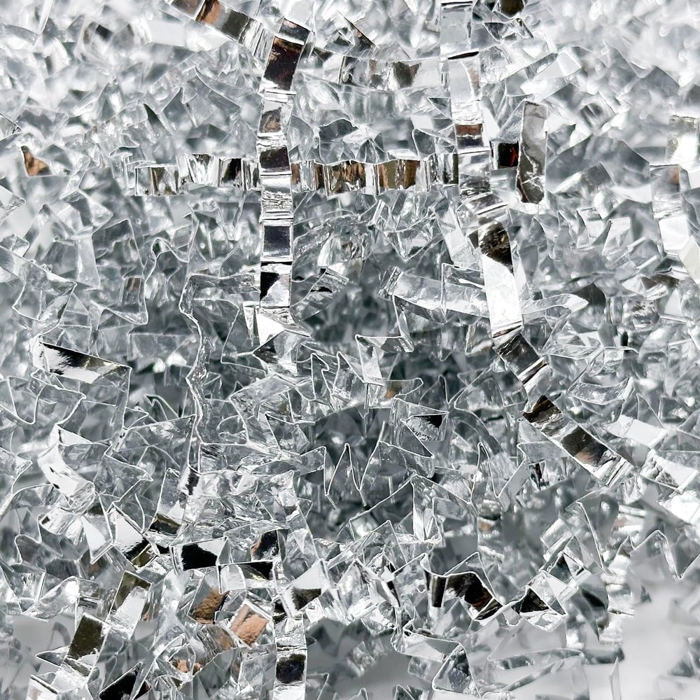 Corlcol 1LB Crinkle Cut Paper Shred Filler for Gift Box Bag and Basket On Holidays(Silvery)