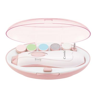 Combi Baby and Mom Nail Care Set, Baby Pink, Includes 6 Attachments