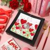 100Pcs Valentine's Day Paper Napkins Watercolor Heart Flower Luncheon Napkins 6.5 x 6.5 Inch Dinner Hand Napkin for Party Home Restaurant Kitchen Supplies view 3