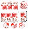 100 Pack Valentine Guest Napkins Red Heart Tree Bicycle Print Paper Dinner Napkins Sweet Decorative Disposable Hand Napkins for Party Tableware Supplies, 13 x 15.7 Inch view 2