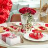 100 Pack Valentine Guest Napkins Red Heart Tree Bicycle Print Paper Dinner Napkins Sweet Decorative Disposable Hand Napkins for Party Tableware Supplies, 13 x 15.7 Inch view 4