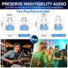 Hineriaeo High Fidelity Concert Ear Plugs, Reusable Musicians Earplugs, 24dB Noise Reduction Music Ear Plugs for Concerts, Musicians, Festival, DJ's, Nightclub, Drummers, Party (2 Pairs), Deep Blue view 3
