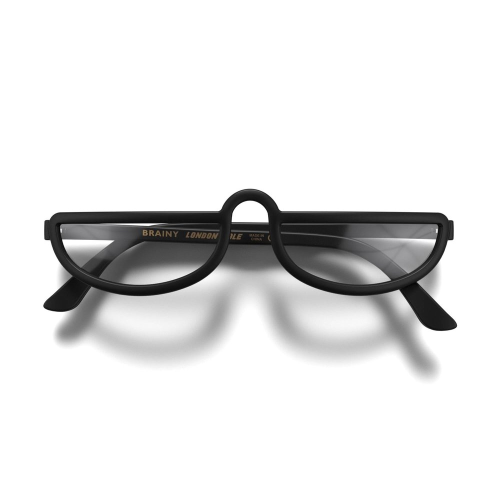 LONDON MOLE Brainy reading glasses | Cool half moon shaped readers | Mens Womens Unisex | Spring hinges