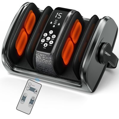 CARESKYpro Shiatsu Foot Massager with Heat for Neuropathy and Pain Relief, 3 Heat Therapy, 5 Intensity Deep Kneading, Rolling for Calf-Feet-Arm Relaxation, Plantar Fasciitis