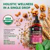 USDA Organic Vitamin B-Complex B5 Pantothenic Acid | B12 Methylcobalamin | B1 Thiamine | B6 Pyridoxine | B7 Biotin | B9 Folic | B3 Niacinamide - B Complex Liquid Drops, Made in USA Supplement, 2fl oz view 4