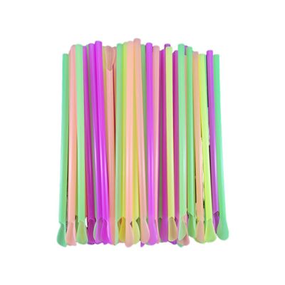 100pcs Snow Cone Straws Spoon Straws Plastic Spoon Straws Disposable Snow Cone Spoon Straws Disposable Slushie Straws With Spoon