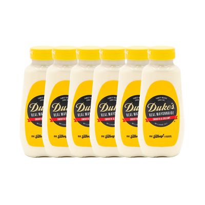 Dukes Real Mayonnaise Squeeze Bottle  Original Smooth & Creamy Taste, 11.5 Ounce (Pack of 6)