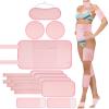 Aphlos Castor Oil Pack Wrap-10 Pcs,Reusable & Adjustable Elastic Strap Castor Oil Compress wrap for Liver Detox,Constipation & Inflammation, Flannel Cotton Pads Kit for Neck Waist Chest Knee view 1