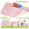 Aphlos Castor Oil Pack Wrap-10 Pcs,Reusable & Adjustable Elastic Strap Castor Oil Compress wrap for Liver Detox,Constipation & Inflammation, Flannel Cotton Pads Kit for Neck Waist Chest Knee view 4