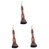 LALAFINA 3pcs Cleaning Brush for Tea Pet Tray Brush Hanging Lanyard Safe for Teaware Cleaning view 1
