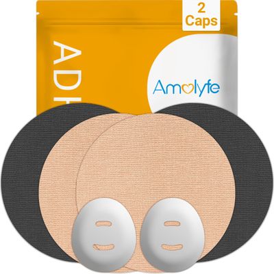 Amolyfe - Dexcom G7 & Stelo Adhesive Patches Trial Pack - 2 Reusable Add-On Protective G7 Sensor Covers for Better Rotation, Sample Waterproof and Breathable Dexcom G7 Stelo Over Patches Included