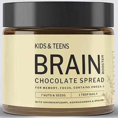 Good For Speech Delay, Eye Contact, Concentration,Focus :Kids And Teens Health Booster Chocolate Spread | Shankhapushpi | Ashwagandha | Brahmi | 340 gm