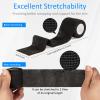 24 Pack Self Adherent Cohesive Wrap Bandages Non Woven Cohesive Bandage Elastic Self Adhesive Bandage Wrap Sports Athletic Tape First Aid Tape for Wrist Ankle Pet Vet Wrap Grip Cover 2 inch (Black) view 2