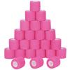 24 Pack Self Adherent Cohesive Wrap Bandages Non Woven Cohesive Bandage Elastic Self Adhesive Bandage Wrap Sports Athletic Tape First Aid Tape for Wrist Ankle Pet Vet Wrap Grip Cover 2 inch (Pink) view 1