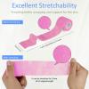 24 Pack Self Adherent Cohesive Wrap Bandages Non Woven Cohesive Bandage Elastic Self Adhesive Bandage Wrap Sports Athletic Tape First Aid Tape for Wrist Ankle Pet Vet Wrap Grip Cover 2 inch (Pink) view 2