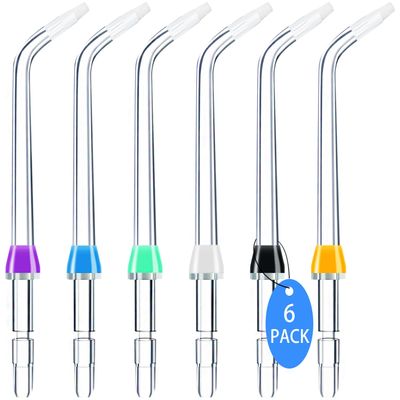 Replacement Tips for Waterpik Water Flosser, Replacement Orthodontic Tips Compatible with Waterpik Water Flossers and Other Brand Oral Irrigators (6-Pack)