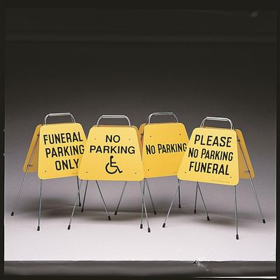 Portable Self-Folding Funeral No Parking Traffic Guides (No Parking)