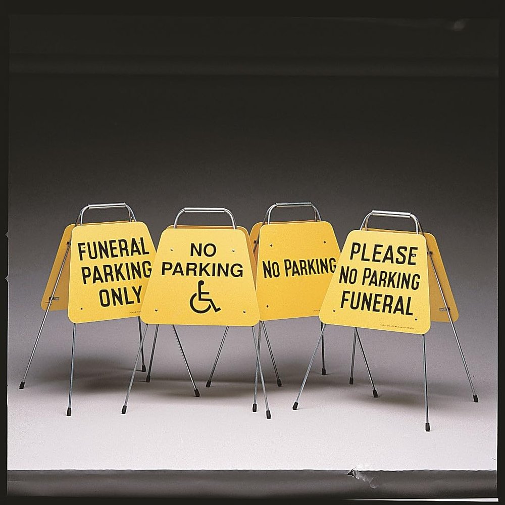 Portable Self-Folding Funeral No Parking Traffic Guides (No Parking)