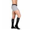 Juzo Power Comfort 20-30 mmHg Compression Stockings, Ribbed Texture, Knee High, Closed Toe | Compression Socks for Tired, Aching Legs, Moderate Varicosities | Retro Black, Large view 1