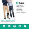 Juzo Power Comfort 20-30 mmHg Compression Stockings, Ribbed Texture, Knee High, Closed Toe | Compression Socks for Tired, Aching Legs, Moderate Varicosities | Retro Black, Large view 2