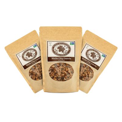 Maple Nut Kitchen Mocha Chip Granola 3 Pack  Vegan, Certified Gluten-Free Oats, Low Sugar  Dark Chocolate, Almonds, Coconut, Coffee  Crunchy Natural Granola for Yogurt or Healthy Breakfast