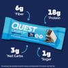 Quest Nutrition Crispy Cookies & Cream Hero Protein Bar, 18g Protein, 1g Sugar, 3g Net Carb, Gluten Free, Protein Snack, Keto Friendly, 4 Count view 3