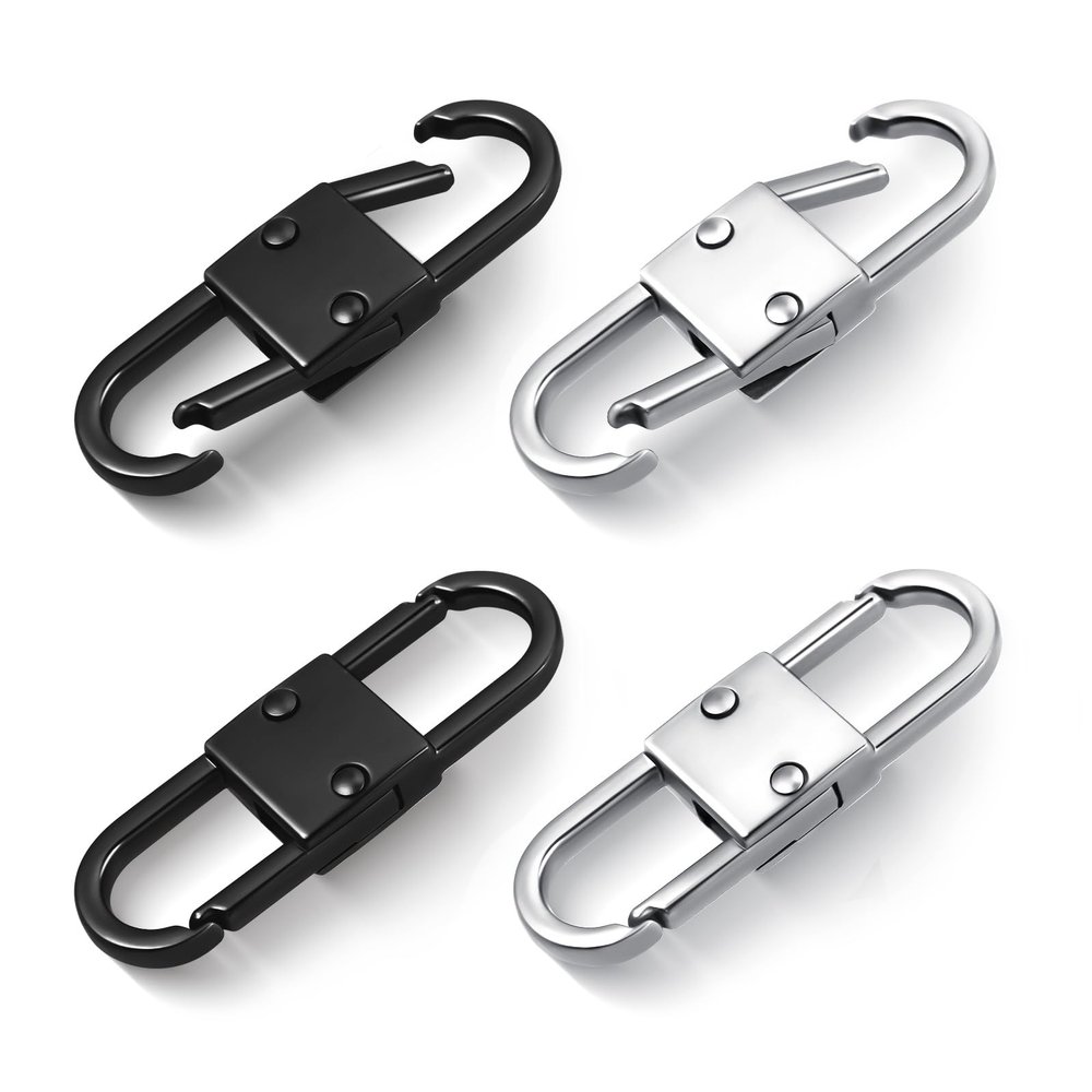 Aemoe Double Opening Mini Carabiner Zipper Clip Zipper Pull Replacement, Zipper Clip Theft Deterrent, Multipurpose Small Carabiner Zipper Clip for Luggage Suitcase Backpacks Key for Traveling Hiking