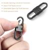 Aemoe Double Opening Mini Carabiner Zipper Clip Zipper Pull Replacement, Zipper Clip Theft Deterrent, Multipurpose Small Carabiner Zipper Clip for Luggage Suitcase Backpacks Key for Traveling Hiking view 2