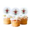 Pi Kappa Alpha Cupcake Toppers, Officially Licensed PIKE Fraternity Cupcake Picks, Solid Plastic (Coat of Arms, 25) view 1