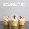 Pi Kappa Alpha Cupcake Toppers, Officially Licensed PIKE Fraternity Cupcake Picks, Solid Plastic (Coat of Arms, 25) view 2