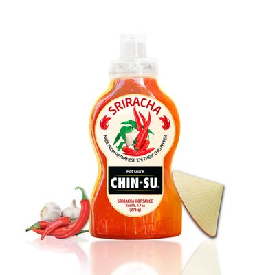 CHIN-SU Sriracha Hot Sauce  Authentic Vietnamese Sriracha, Premium Gourmet Asian Hot Chili Sauce, 1 Pack of 17.6oz