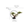 Artificial Bonsai Artificial Bonsai Tree New Chinese Style Green Simulation Welcome Pine Bonsai Tree Indoor Living Room Decor Artificial Bonsai Plant Metal Frame for Home Office view 2
