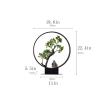 Artificial Bonsai Artificial Bonsai Tree New Chinese Round Iron Art Simulation Green Bonsai Tree Living Room Corridor Rockery Welcome Simulation Bonsai Plant for Home Office view 2
